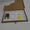 Acrylic Magnetic Dry Erase Board for Fridge, Clear Whiteboard for Refrigerator, Notepad Memo to Do/Grocery List White Board, w/ 8 Colors Markers, 12"x9"