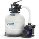 AQUASTRONG 16in Sand Filter Pump for Above Ground Pool with Timer, 3/4 HP Pool Pumps Above Ground 3800 GPH for Pools up to 16000 GAL, Pool Filter with 6-Way Valve, Improved Circulation and Filtration1