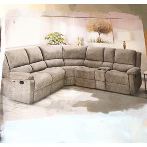 True Comfort Nealy Sofa Sectional High Performance Fiber Filled Back Cushions, Storage Console With Socket and Dual USB Charging, and Two Cup Holders, Comfort Coils Support System for Superior Seating, Manual Recliner Function. Dimensions: 54.5"L x 3