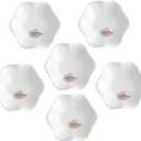 Shappy 6 Pcs White Ceramic Jewelry Tray 4.5 in Ring Holder Trinket Dish for Christmas Friendship Wedding Birthday Gifts(Flower)