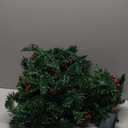 Joiedomi 9Ft Christmas Garland Prelit with Lights, 100 Warm White LED, 27 Pine Cones, 27 Red Berries for Home & Office Christmas Indoor and Outdoor Decorations (Battery Powered, not Included)