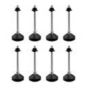Antrader Adjustable Leveling Feet with T-Nut, M8 Thread Furniture Levelers, Heavy Duty Swivel Rubber Feet for Mechanical Equipment((D50 x M8 x H100,8pcs)