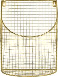 Gold Meal Wall Basket 9.45" x 11.81" x 4.72"