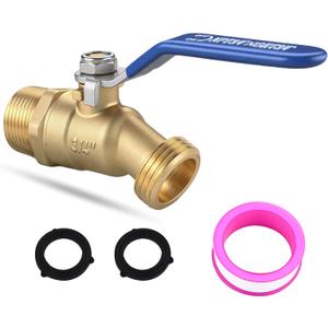 3/4" NPT Brass Male Hose Bib, Heavy Duty Outdoor Hose Spigot/Faucet, Lead-free, With 3/4" Male GHT Threads, Unlimited Flow Water SpigotIdeal For Garden, Patio, Car wash