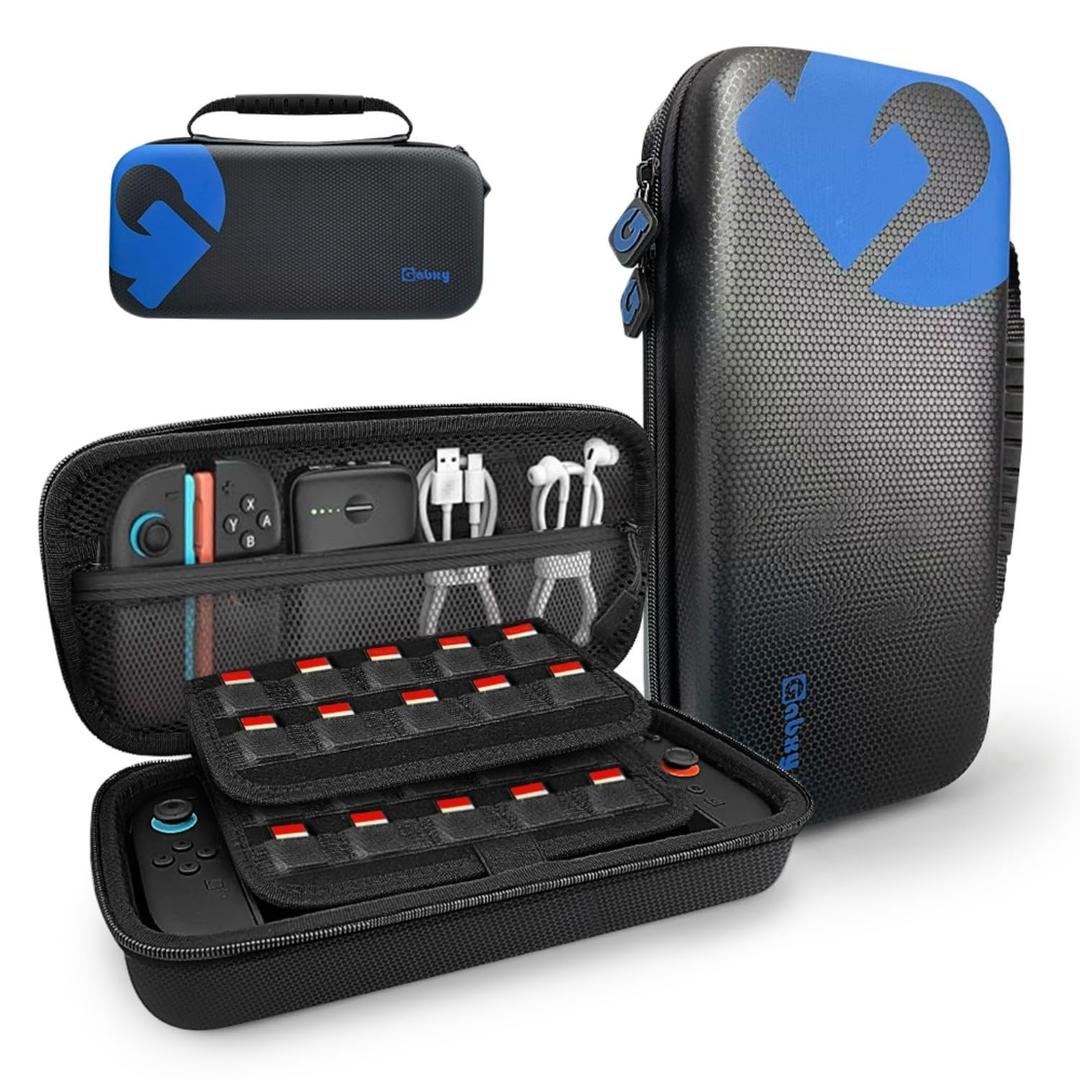 Carrying Case for Switch 2 (2025),Switch 2 Carry Case with 20 Games Cartridges,Portable Large Capacity Protective Hard Shell Travel Bag Pouch for Switch 2 Console & Accessories (Z-for switch2)