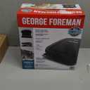 George Foreman 4-Serving Removable Plate Electric Grill and Panini Press, George Tough Non-Stick Coating, Drip Tray Catches Grease, Black
