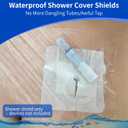 50 Pcs Waterproof Dialysis Port Shower Cover Shields, Tattoo Cover PD Catheter Shower Protector Peritoneal Dialysis Chemo Port Feeding Tube Protector Waterproof Adhesive Bandage(5.9x5.9 Inch)