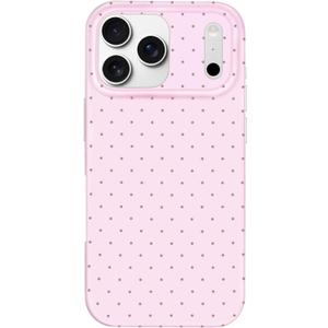 Hython for iPhone 17 Pro Max Case Cute Polka Dot Aesthetic Design Simple Cover 6.9", Thin Slim Anti-Scratch Soft TPU Bumper Shockproof Rubber Protective Phone Cases for Women Girls Girly Boys, Pink