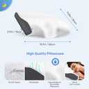 Derila Cervical Queen Size Pillow for Sleeping - Support Pillow for Side, Back, Stomach Sleepers - Contour Best Bed Pillows for Sleeping