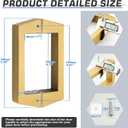 Alise 6" Shower Door Handle,Sliding Door Handles,Push Pull Glass Door Handle, Square Back to Back Shower Doors Handle, SUS304 Stainless Steel Shower Doors Hardware Replacement,Brushed Gold