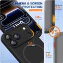 Miracase Magnetic for iPhone 17 Pro Case, Compatible with MagSafe, Integrated Silicone Camera Control Cover, 3.0mm Thicken Shockproof Drop Protection Phone Case for 17 Pro,Black