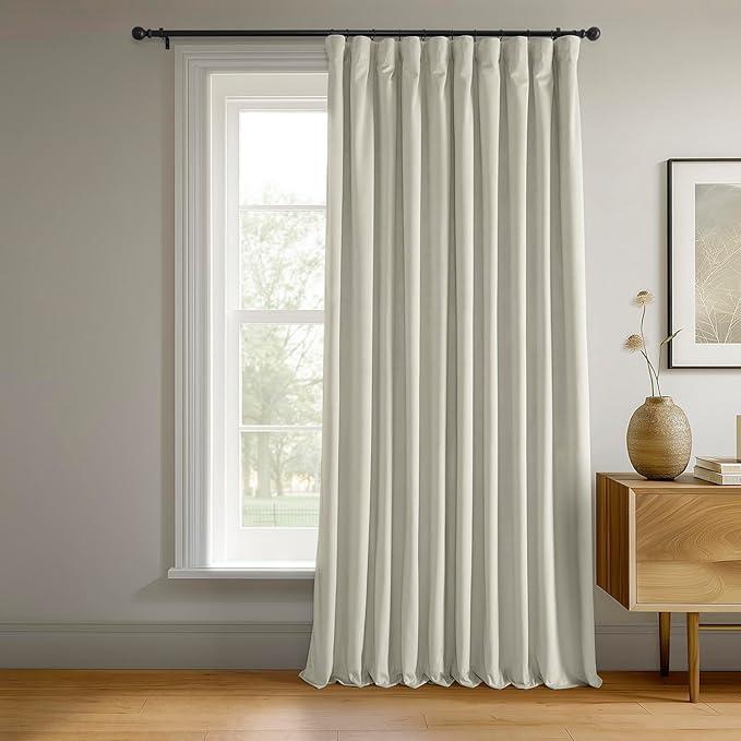 HPD Half Price Drapes Signature Velvet Thermal Blackout Curtains for Living Room 108 Inch Long (1 Panel) Rod Pocket Insulated Blackout Curtains for Bedroom Window Curtains, 100W x 108L