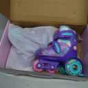 METROLLER Adjustable Boys Balance Roller Skates for Toddler Ages 3-6 Rainbow Unicorn Dinosaurs Illuminating Rollerskates for Girls Kids Three Line Wheels Suitable for Beginners