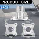 Zonon 2 Pcs 2 1/2 Inch Chain Link Fence Metal Post Base Parts (2-3/8 Od) Pipe Floor Flanges Galvanized Steel Round Posts, Outdoor