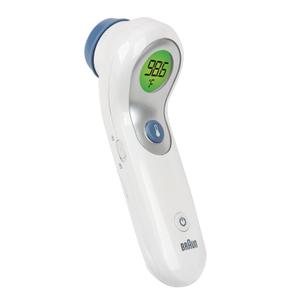 Braun No Touch and Forehead Thermometer - Touchless Thermometer for Adults, Babies, Toddlers and Kids, Color-Coded Fever Guidance, Fast, Reliable, and Accurate Results (1 Count (Pack of 1))