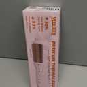 Thermal Brush for Blowout Look, 1.5 Inch Heated Round Brush with 2× Negative Ions Release for Less Frizzy, Dual Voltage Heated Curling Brush for Travel, Airflow Heat & Dual PTC Technology, Pink