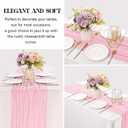 6 Pieces Pink Easter Spring 10FT Cheesecloth Table Runner Boho Gauze Fabric Table Runner Rustic Sheer Runner for Wedding Birthday Baby Shower Party Boho Table Decoration, Pink, 35" X 120"-6 Pack
