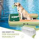 GYMMALL Dog Water Ramp 47 * 40inch Inflatable Pet Platform OliveGreen, Dog Dock Ramp for Boat Pool Lake Sea, Non-Slip Pool Water Ramp for Dogs up to 220lbs, EVA Float Ramp Dog Water Ladder