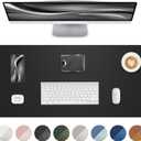 Non-Slip Desk Pad,Desk mat,Large Mouse Pad, Office Desk mat, Waterproof PU Leather Desk Blotter Mat, Desk Cover Mat,Desk Organizer and Accessories for Men(Black, 23.6" x 13.7")