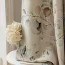 SUOUO Brown Floral Blackout Curtains for Bedroom 96 inches Long Print Vintage Leaf Room Darkening Window Drapes for Living Room 2 Panels