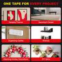 Double Sided Tape Heavy Duty, Mounting Tape, Adhesive Strips for Pictures, Posters, Carpets & More (1.18  x 9.8 Ft)