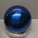 12 Inch Stainless Steel Gazing Ball, Blue Mirror Sphere for Garden Décor, Weatherproof & shatterproof, reflects light & surroundings, for patio lawn pond pool balcony, gift for gardeners