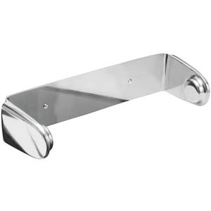 mDesign Metal Wall Mounted Paper Towel Holder Dispenser for Walls or Under Cabinet in Kitchen, Pantry, Cupboard, Sink Storage, Holds Jumbo Rolls - Omni Collection - Polished Stainless Steel