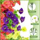 2 x Fake Silk Flowers Ferns Outdoor,12Bundles Morning Glory Artificial Faux Flowers with Fake Plants,UV Resistant Realistic for Spring Summer Window Box Garden Decor