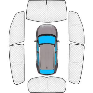 KMF 6pcs Thicken Full Sun Shades for KIA Sportage 2017-2022 Accessories, Custom Fit Privacy Car Window Covers for Windshield Side Rear, UV Block and Blackout for Camping Outdoor