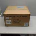 Under Desk Elliptical Machine, Electric Elliptical Leg Exerciser for Seniors with 12 Adjustable, Portable Quiet Elliptical Exercise Machine, Seated Pedal Exerciser with Remote Control (Orange)