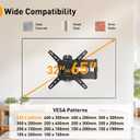 Perlegear Long Arm TV Wall Mount for 32-65 TVs, 37.4 Long Extension Corner TV Mount, Max VESA 400x400mm, Articulating Arms Full Motion Wall Mount Bracket with Swivel and Tilt, Holds up to 110 lbs