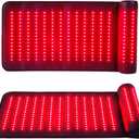 Infrared Red Light Therapy, Red Light Therapy Mat with Neck Support, 660nm&850nm NIR Deep Wavelength Blanket Pad for Back Belly Knee Shoulder HIPS Body Pain Relief