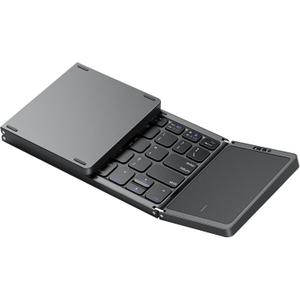 OMOTON Foldable Bluetooth Keyboard, with Touchpad, Multi-Device and Rechargeable Wireless Keyboard Compatible with iPad, Android, Windows