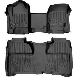 MAXLINER Custom Fit Floor Mats 2 Row Liner Set Compatible with 2014-2018 Chevrolet Silverado 1500