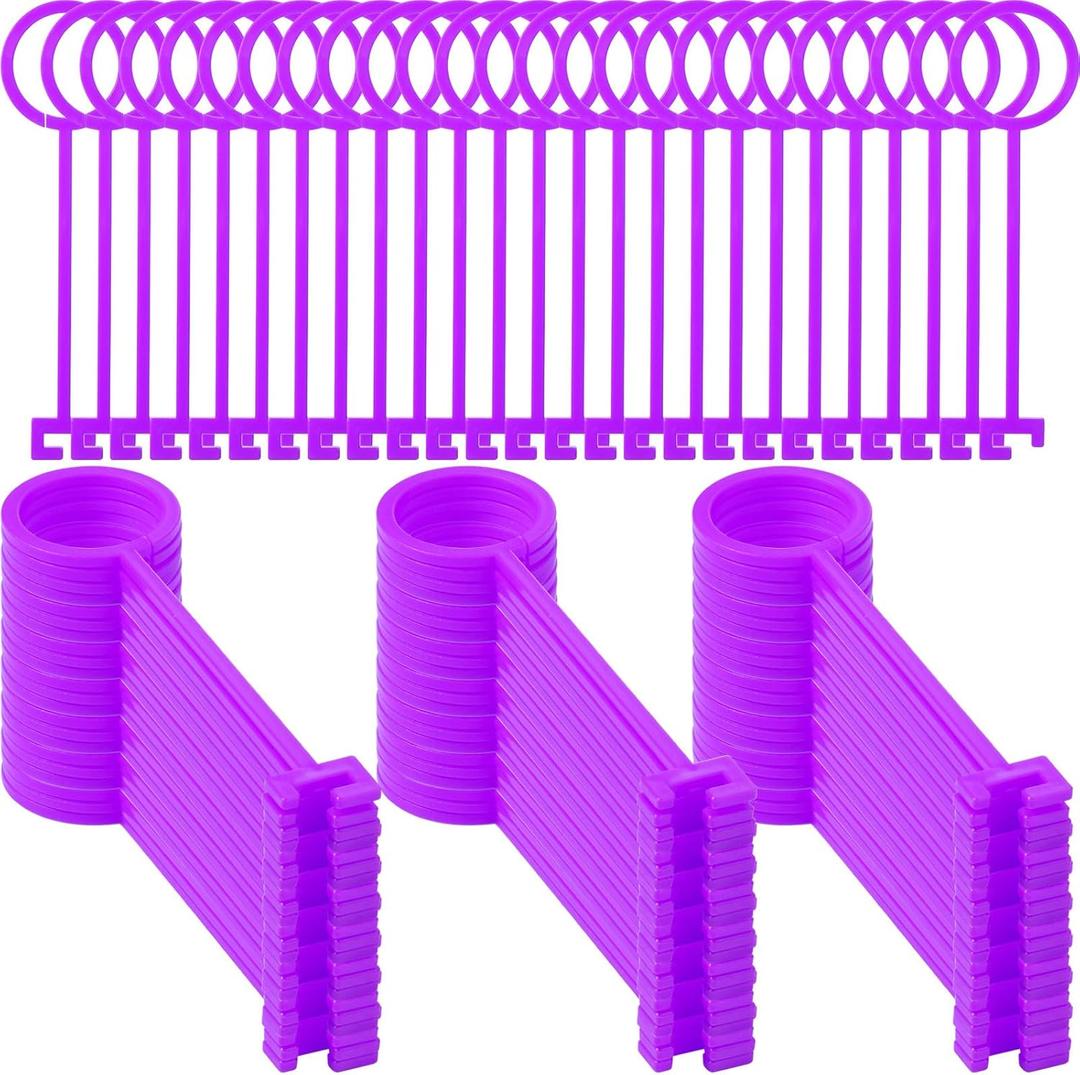 Lenwen 75pcs Clay Target Holders, Versatile Clay Pigeon Hooks Hanging Target Hangers for Outdoor Shooting Practice (Purple)