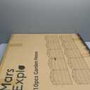 Mars Explo 10 Panels No Dig Decorative Outdoor Garden Fence with Gate, 32 in(H) X 23.6 ft(L) Animal Barrier Fencing, Rustproof Portable Fence, Temporary Dog Fence Outdoor for Yard, Outside, Backyard