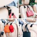 2 x 4 Pack Car Back Seat Headrest Hook Hanger for Purse Grocery Bag Handbag Hat, Purse Hook for Car with Clip