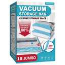 Vacuum Storage Bags, Vacuum Seal Space Saver Bags for Clothing, Travel Lugggage, Carry-on, Blankets, Pillow, Comforters, Bedding