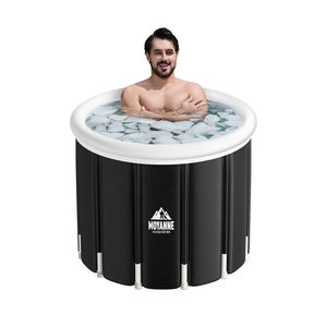 Moyanne Large Size ice bath cold plunge tub for athletes pod portable,Multiple Layered Portable Ice Pod for Recovery and Cold Water Therapy, Cold Plunge Tub for Outdoor, ice baths at home (black)