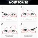 SODQW 2 Packs Makeup Reading Glasses for Women Round One Eye Rotating Magnifying Cosmetic Readers Make Up Eyeglasses (Black+pink) 4.0x