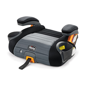 Chicco GoFit ClearTex Plus Backless Belt-Positioning Booster Car Seat, LATCH Attachment Plus Quick-Release - Obsidian (Black)
