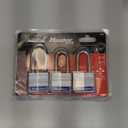 Master Lock Outdoor Padlocks, Lock Set with Keys, Keyed Alike Padlocks with Long Hardened Shackles That Resist Cutting for Gates, Sheds, Fences, 3 Pack, 3TRILF