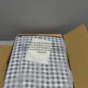 Gingham King Sheet Set, Lightweight Super Soft Brushed Microfiber Plaid Bed Sheets with 16" Deep Pocket, 4 Piece Ruffle Farmhouse Bedroom Decor, Black
