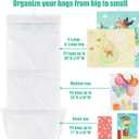 Simple Houseware Double-Sided Hanging Gift Wrap Organizer Storage Pockets, White (Set of 1)
