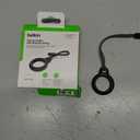 Belkin Apple Airtag Secure Holder With Strap - Apple Air Tag Keychain - Airtag Holder With Strap For Key Ring - Airtag Keychain Accessories - Scratch Resistant Airtag Case With Raised Edges - Black