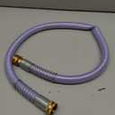 Fevone 3 FT Hose Reel Leader Hose, 5/8" Inner Diameter Garden Lead Hose with 3/4" Solid Brass Male to Female Fittings, Heavy Duty Connector Hose for Hose Reel, Purple