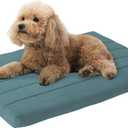 BALANCE Dog Crate Bed, Orthopedic Dog Bed Pad with Waterproof Liner, Washable Crate Foam Pet Mat for Large, Medium, Puppy Dogs Breeds, Powder Blue, 30"x19"x1.6"