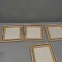 Wenqik 4 Pack Beaded Wood Canvas Panels Unfinished Wooden Blank Framed Signs Boho Style Panel Boards Square Plaques for DIY Crafts Painting Pouring Drawing Art Projects(8 x 8 Inch)