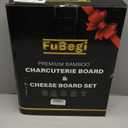 Travel Charcuterie Board with Lid, Portable Cheese Charcuterie Board with Cover Accessories Gift Set, Covered Bamboo Traveling Charcuterie Board Box Serving Tray To Go 6 Compartments for Party Beach