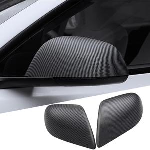 for Tesla Model 3 Rearview Mirror Guard Cover, Side Mirror Cover Exterior Accessories fit for Tesla Model 3 2017-2025 (Model 3-Matt Carbon Fiber Pattern)